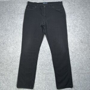 Polo Ralph Lauren Corduroy Pants Men's 38x34 Black Straight Leg‎ Preppy